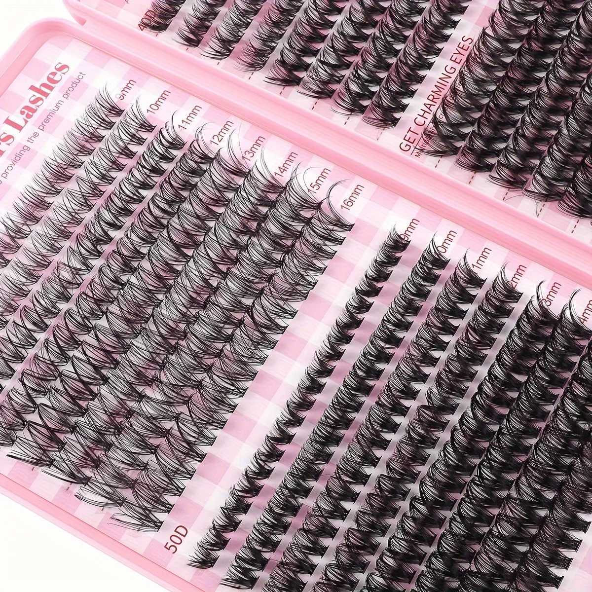 640 Luxury Eyelash Extension Kit with D-Curled Single Eyelash Eyelash Cluster Eyelash Adhesive and Sealing and Tweech-aW241024