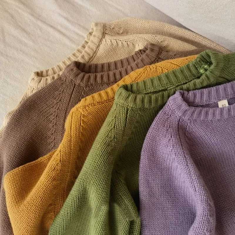 Childrens sportswear thick and warm boys clothing short girls clothing Pullover Knitwear autumn and winter childrens clothing W241025