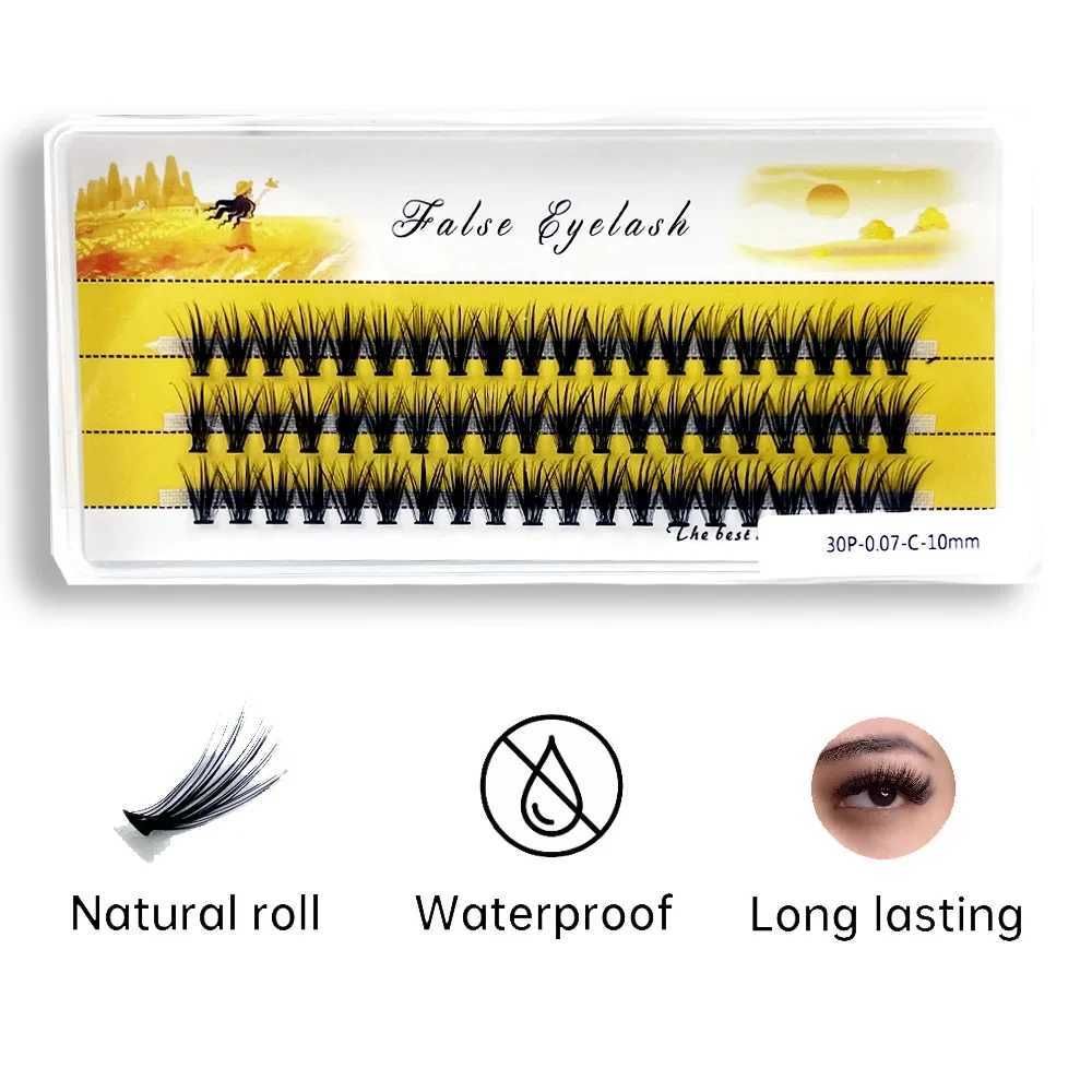 20/30D mink eyelashes natural eyelash bundle 1 box/60 bundles 3D Russian personal eyelash cluster makeup tool eyelash wholesaleW241024