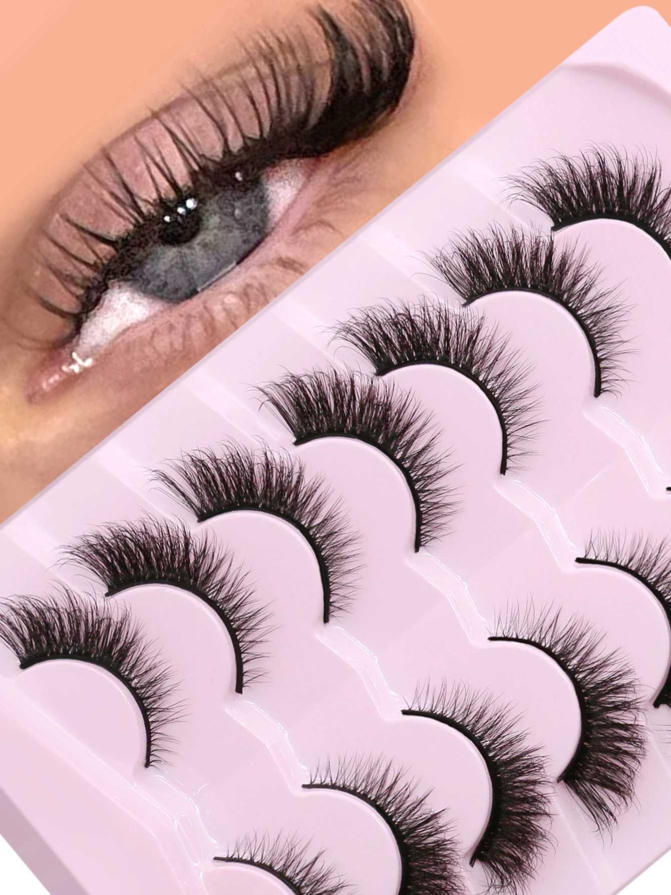 Groinneya Cat Eyelash Natural False Eyelash Cat Eyelash Soft Wing False Eyelash Natural Appearance Fluffy Wispy MakeupW241024