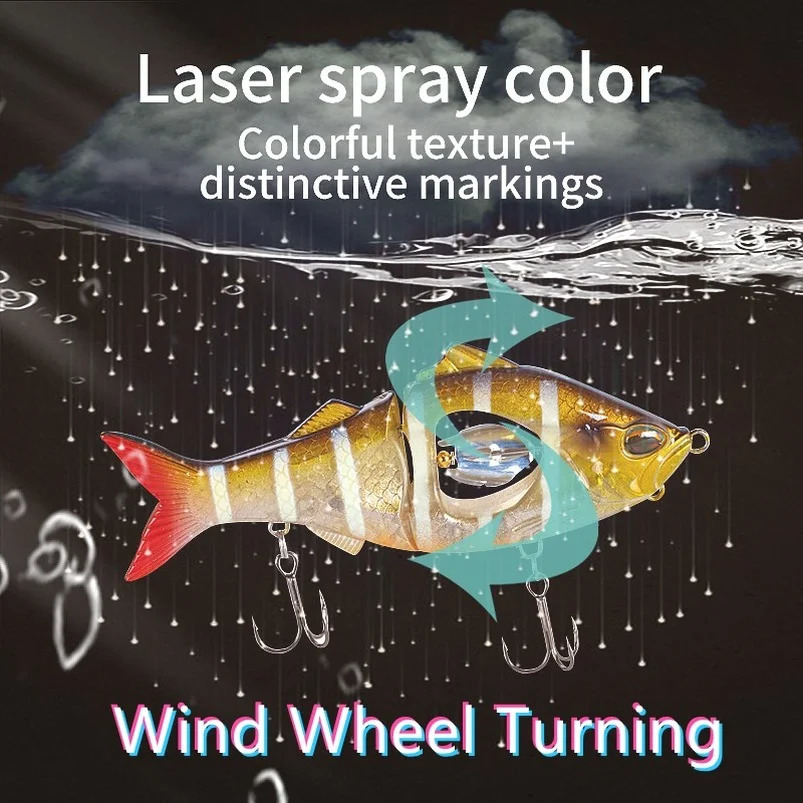 QQNAL 23g 11m Fishing Lure Bait Sinking Propeller Jointed Swimbait Artificial Jerkbait Crankbait Hard Ascesorios Pesca 241024