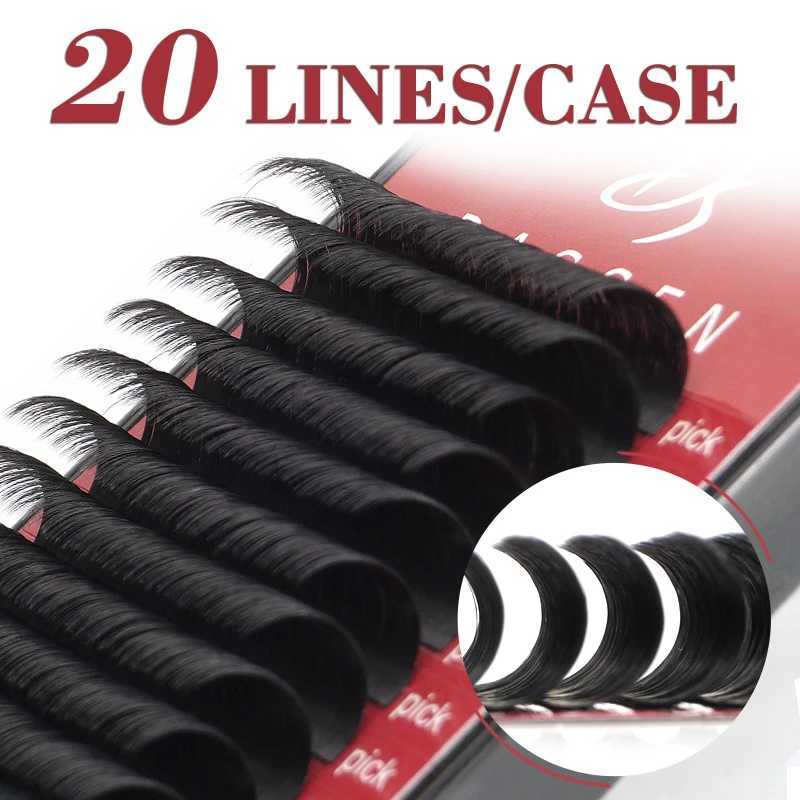 20 Row Eyelash Extension Matte Professional Soft Natural Makeup Advanced False Eyelash Extension Artificial RollW241024