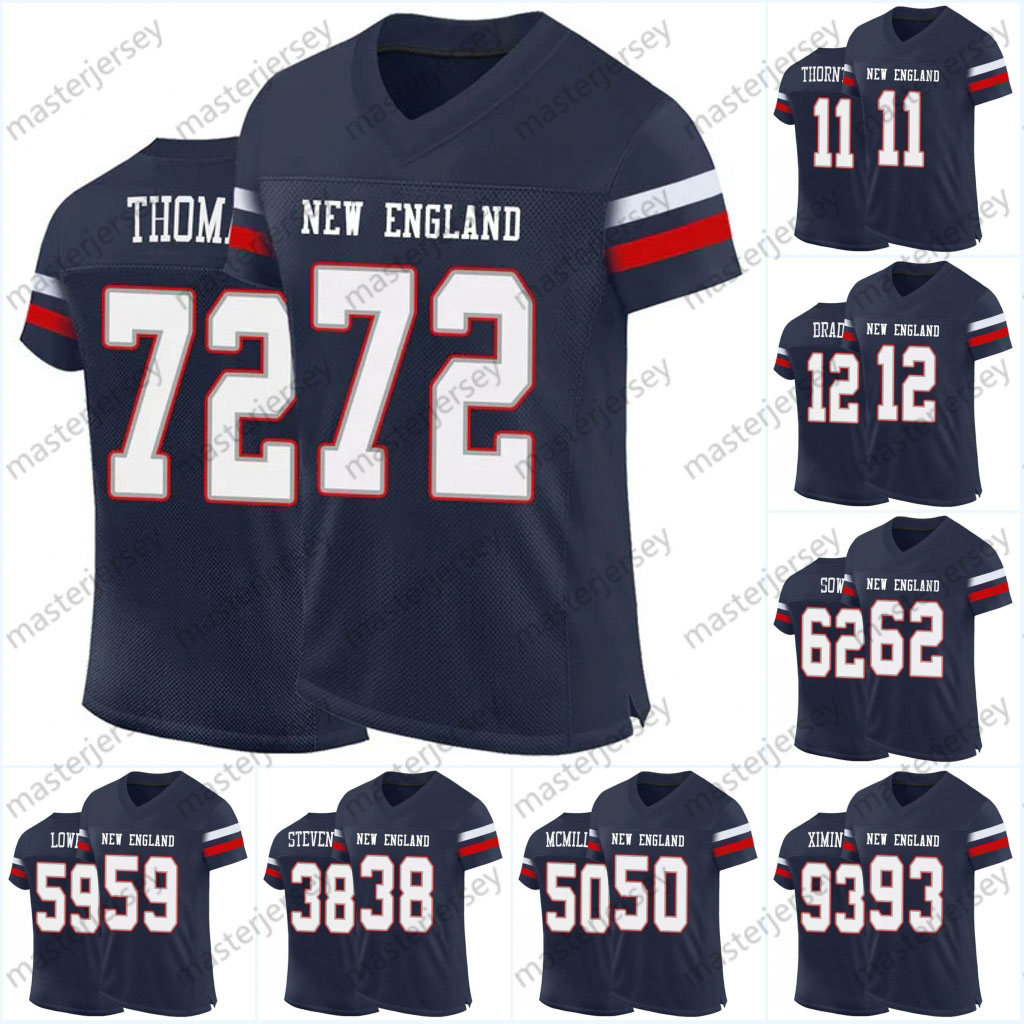 Cities Football Jerseys 72 Thomas 59 Lowe 11 Thornton 12 Brady 62 Sow 87 Gronkowski 38 Stevenson 50 McMillan 93 Ximines 51 Leverett 71 Onwenu 25 Jones 27 Dial Jr. Custom