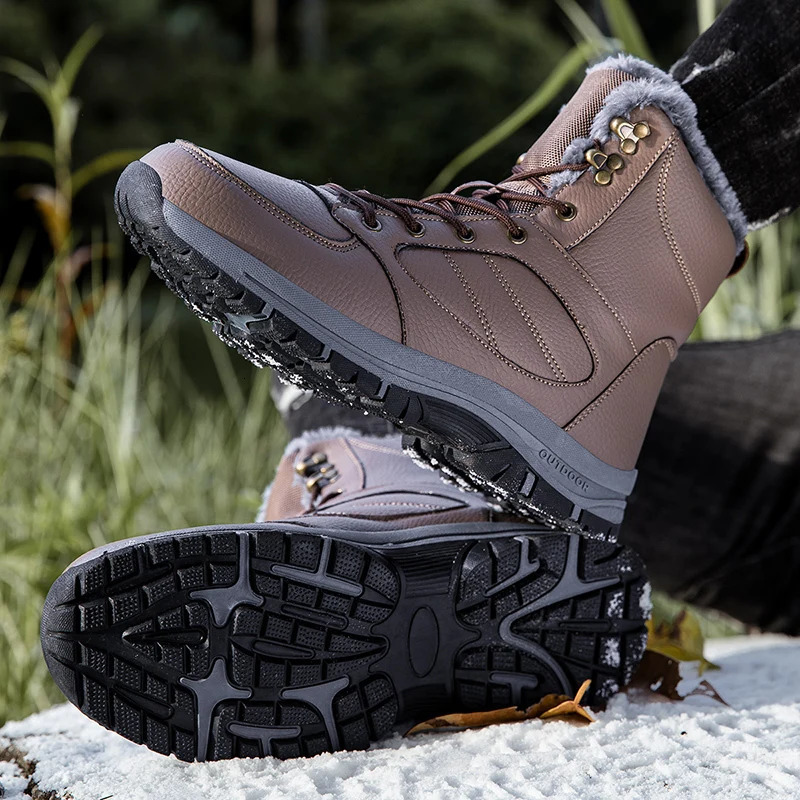 Winter snow boots mens sports shoes fast delivery outdoor hiking boots high-quality waterproof PU climbing casual shoes size 39-48 241024