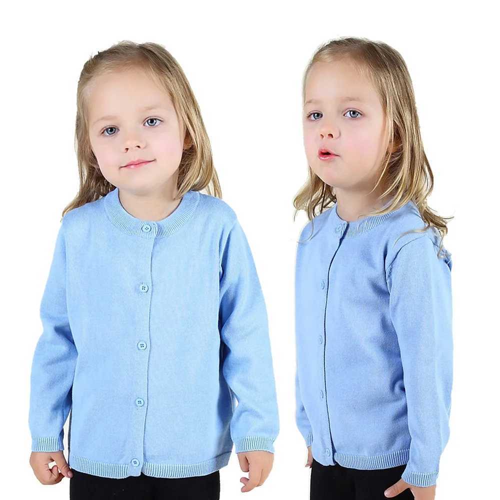 Childrens sweaters childrens cotton soft candy colored cardigans wool sweaters for boys and girls aged 1 to 9 white sweaters baby girls clothing W2410