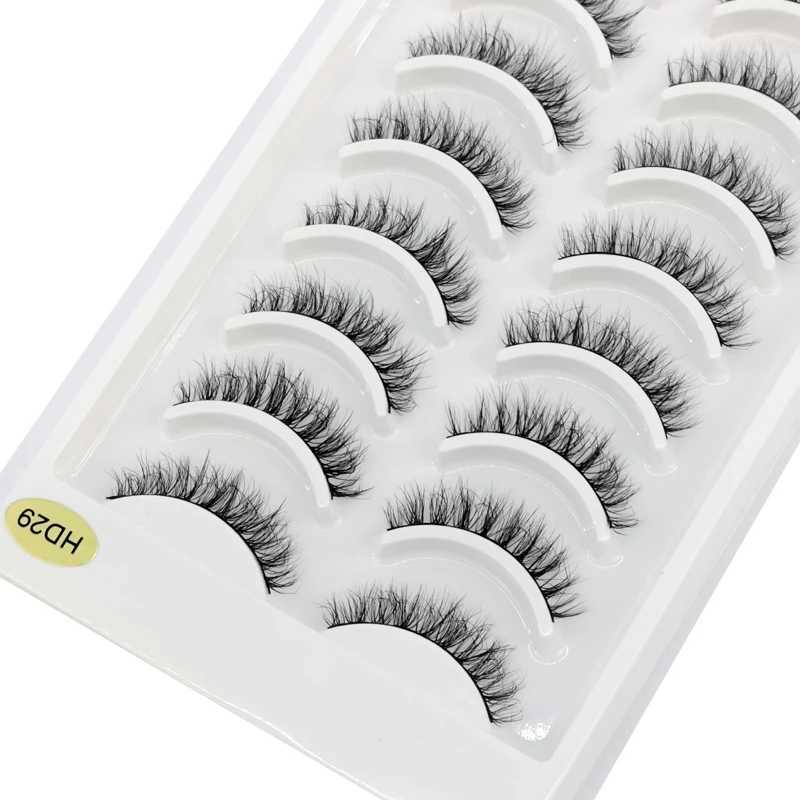 New 10 pairs of natural long holiday eyelashes fake eyelashes makeup 3D mink eyelashes extended short eyelashes mink eyelashes beautyW241024
