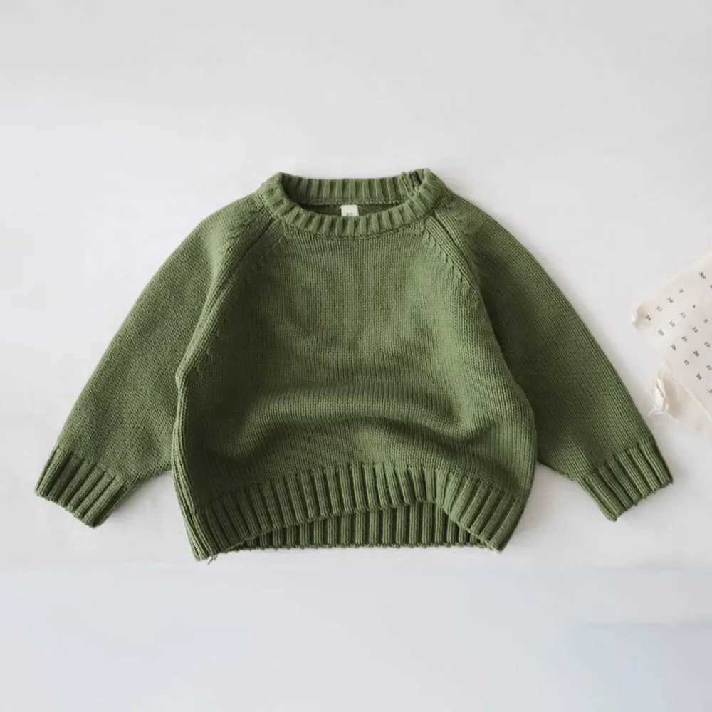 Childrens sportswear thick and warm boys clothing short girls clothing Pullover Knitwear autumn and winter childrens clothing W241025