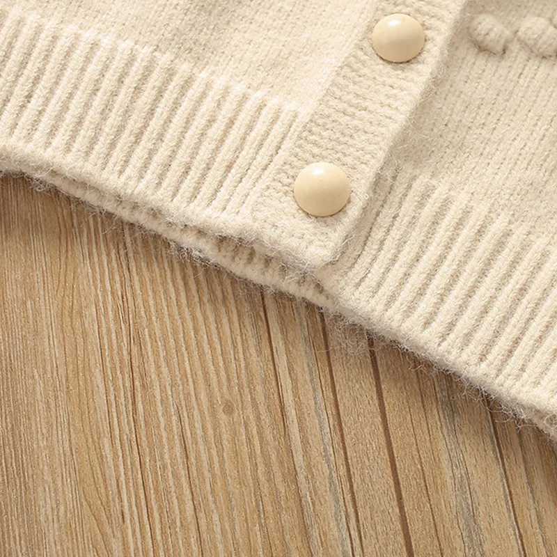 Girls autumn clothing floral childrens sweaters embroidered jacquard knitted cardigans warm childrens jackets Korean baby clothing W241025