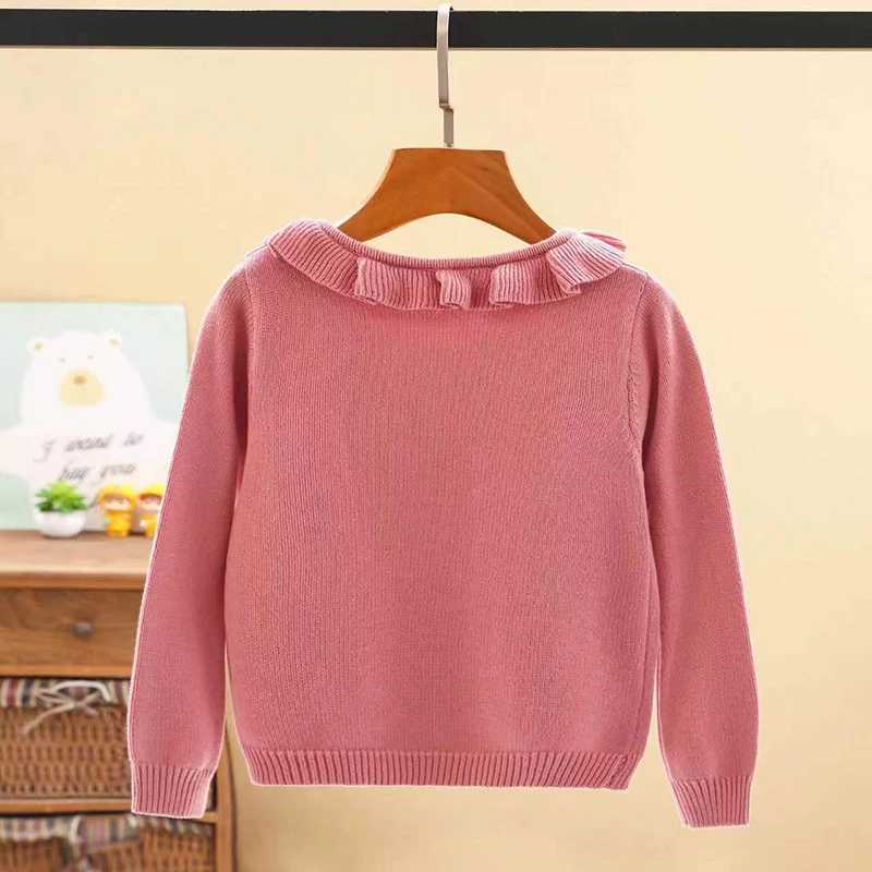 Cute pink rabbit sweater with small chicken cotton sweater autumn childrens clothing W241025