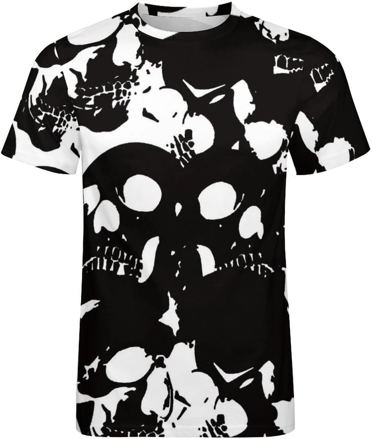 Mens T shirt Skull Pattern Cotton T-Shirt 3D Printed Casual Shirt Men's Crew All-in-one fashion Neck T-Shirt tee Casual tops summer clothes cool