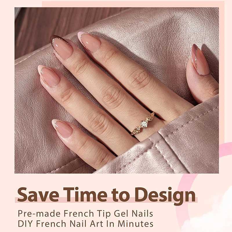 6 Colors 150pcs French Fake Nail Multi-size False Nail Press On Acrylic Nails Almond Wearing Armor Removable Convenient Pose KitXJ241025