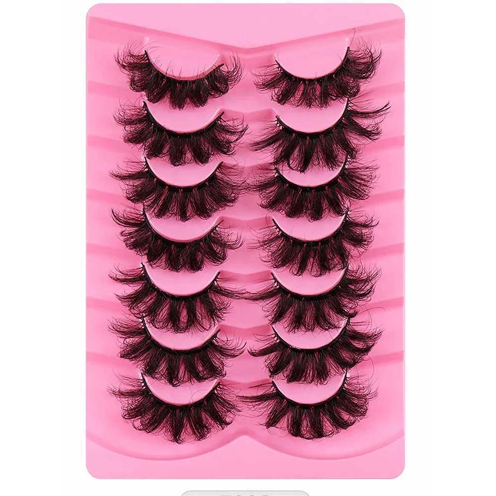 7 pairs of 3D mink eyelashes loose Russian curls fluffy natural false eyelashes thick dramatic mink eyelashesW241024