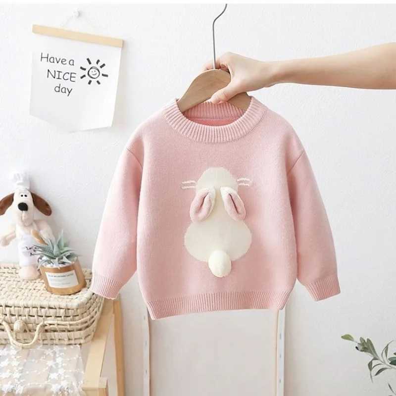 Girls sportswear autumn and winter childrens knitted sportswear baby 7-year-old clothing childrens sportswear W241025
