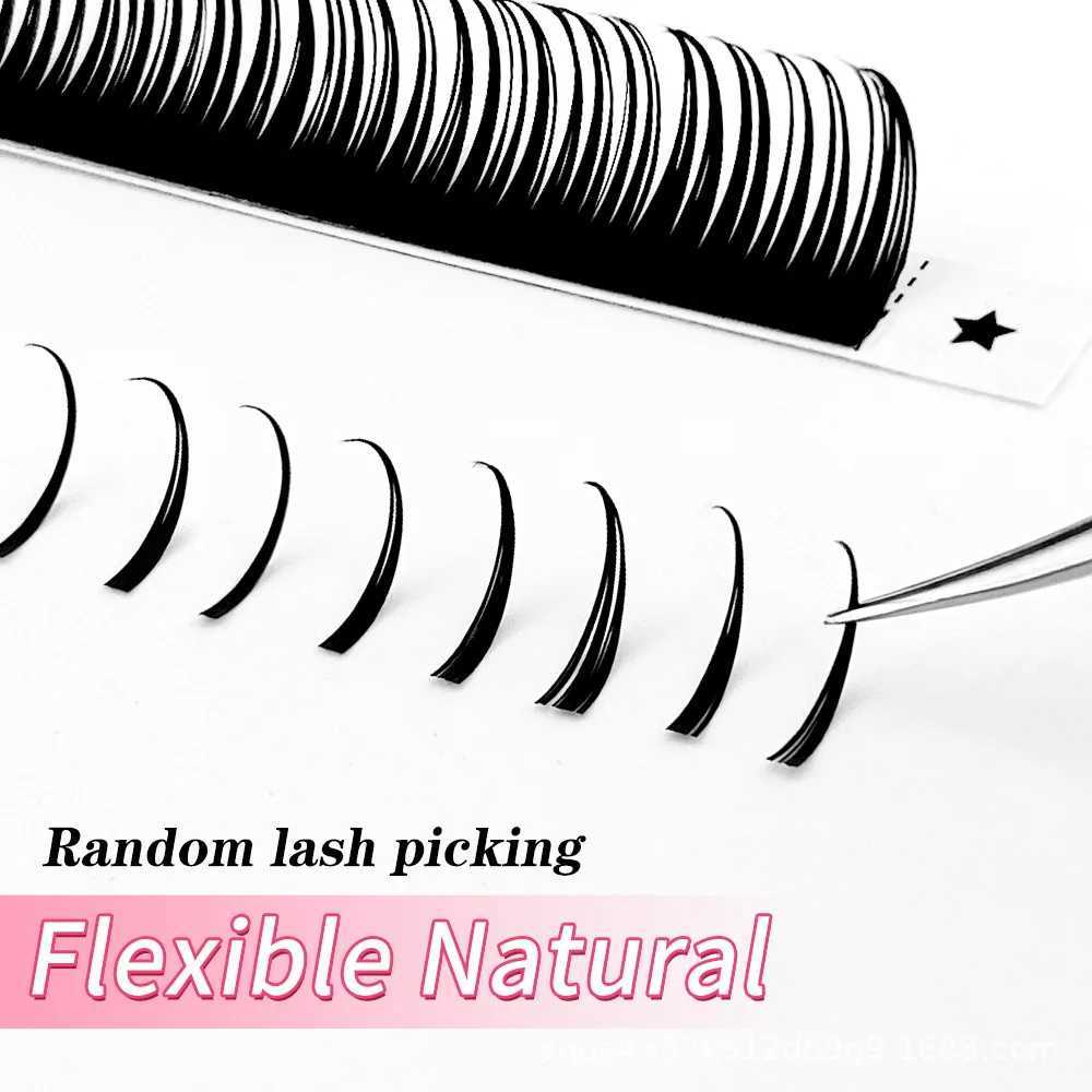Wet eyelash extension 0.03mm 0.07mm pointed eyelash comic eyelash Wispy role-playing prefabricated Russian A-shaped natural eyelash productW241024