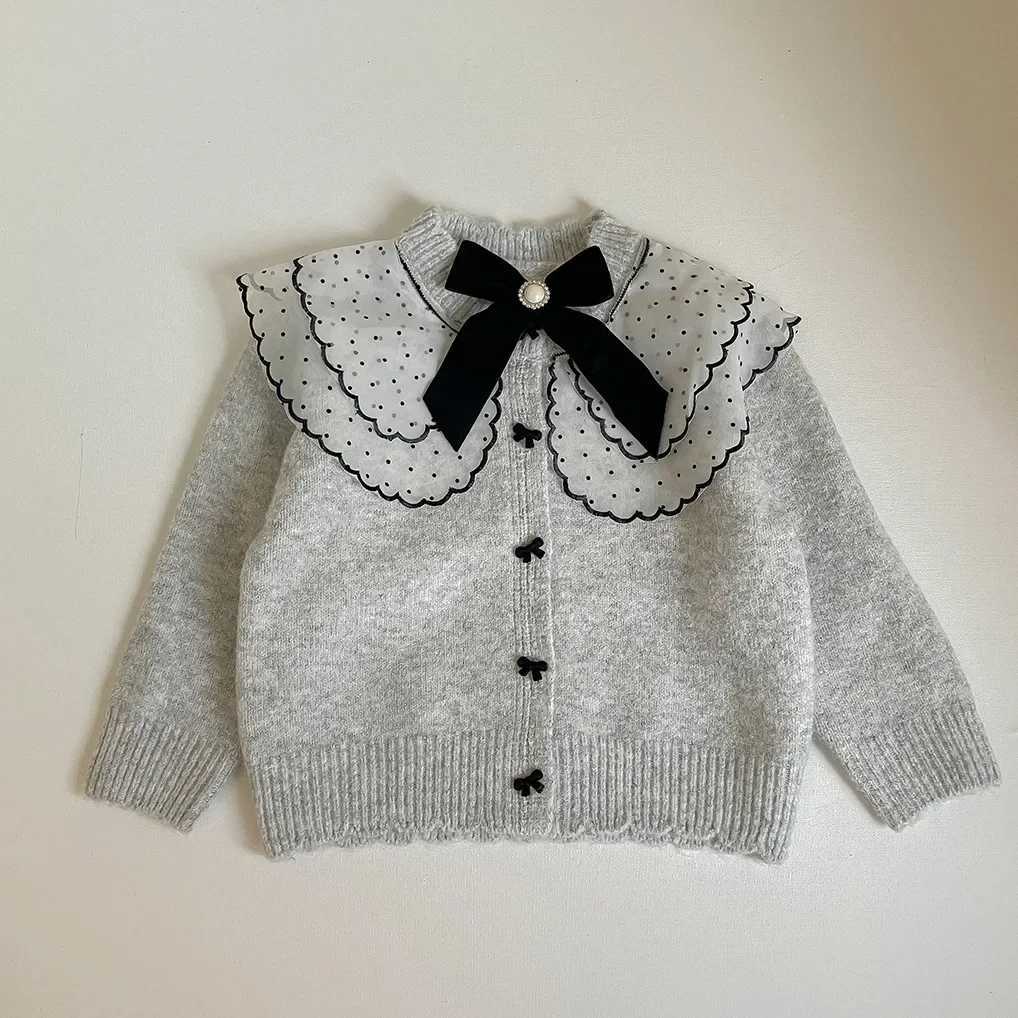 4607 Purchase 2 Wholesale Womens Sweaters 2024 Autumn/Winter Korean Womens Knitted Sweater Bow Open Woolen Sweater W241025