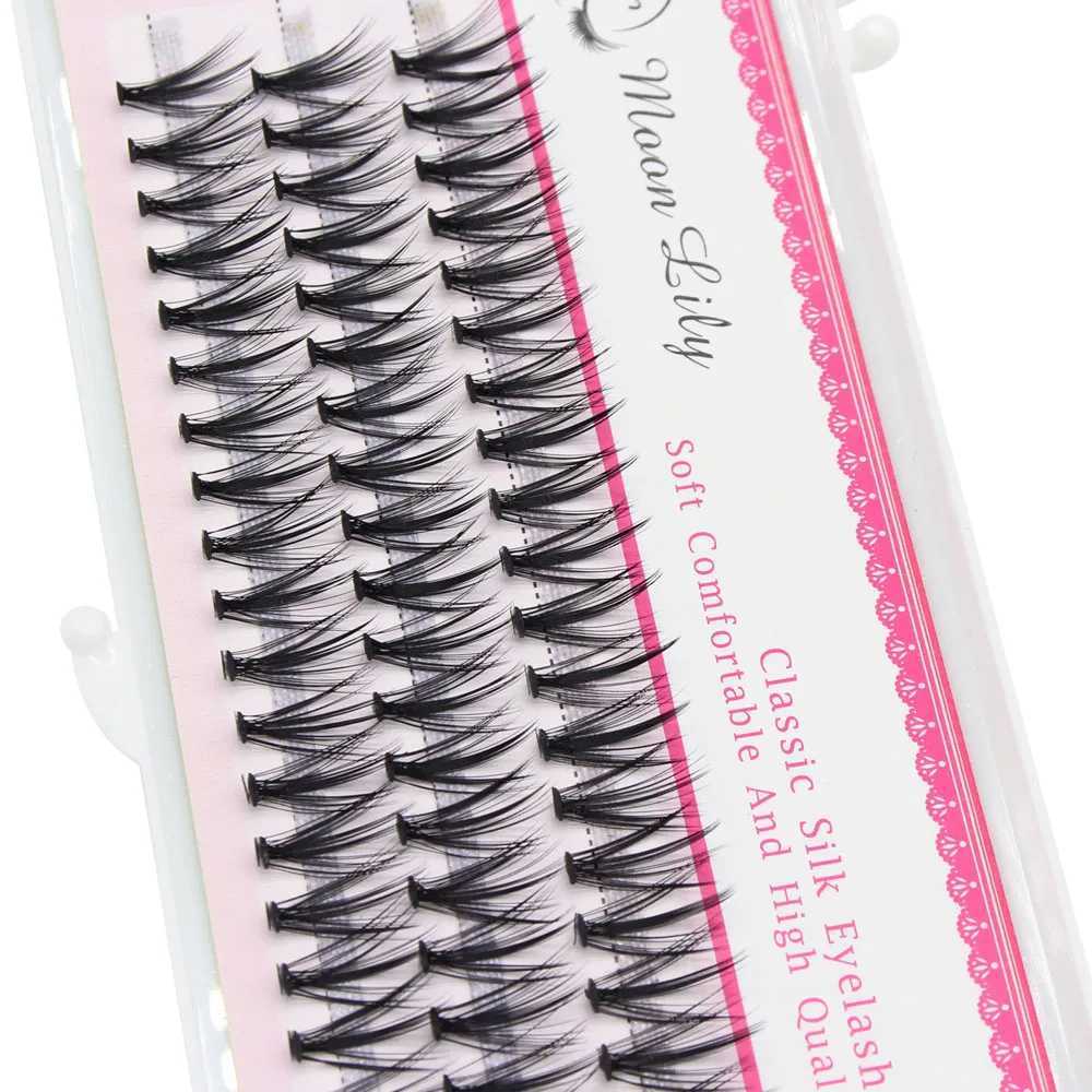 Moonlily 60 Bundle Silk Soft Mink Eyelash Extension Natural 3D Russian Volume Artificial Personal 20D Cluster Eyelash Makeup CiliaW241024