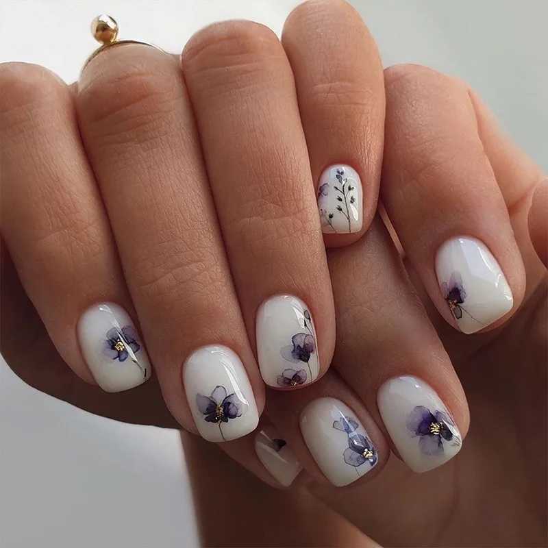 Newest Nude Color False Nails Art for Japanese And Korean Girl Fingernail Makeup 24pcs Fake False Nail Short Round False NailsXJ241025