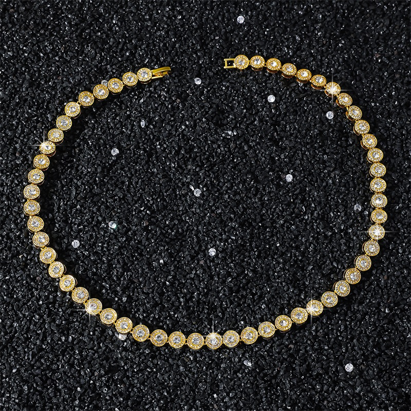 Choker designer necklace for woman mossanite plated gold necklace designer jewelry woman multicolors diamonds luxury charm necklace popular trendy ZB002 C4