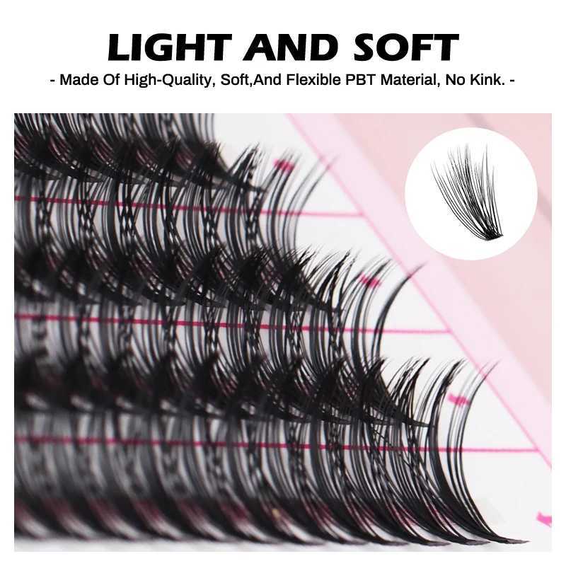 20D 30D polyester eyelash DIY color personal eyelash prefabricated volume fan artificial roll makeup toolW241024