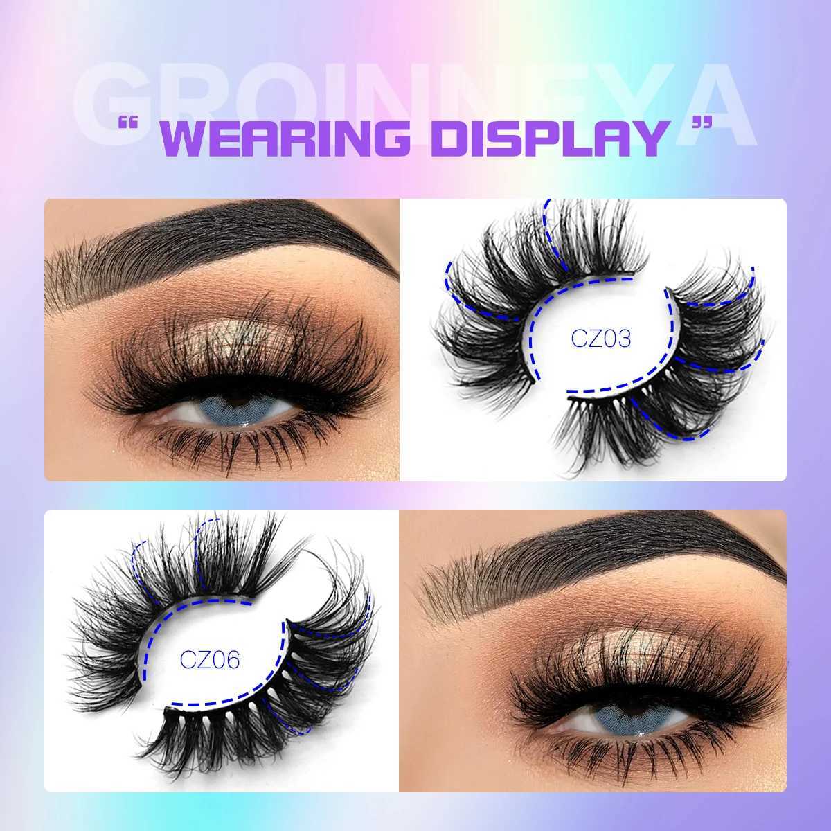Groinneya eyelash mink fluffy 5/7 pairs of eyelashes long-lasting Wispy natural eyelashes dramatic volume eyelash extension thickness longW241024