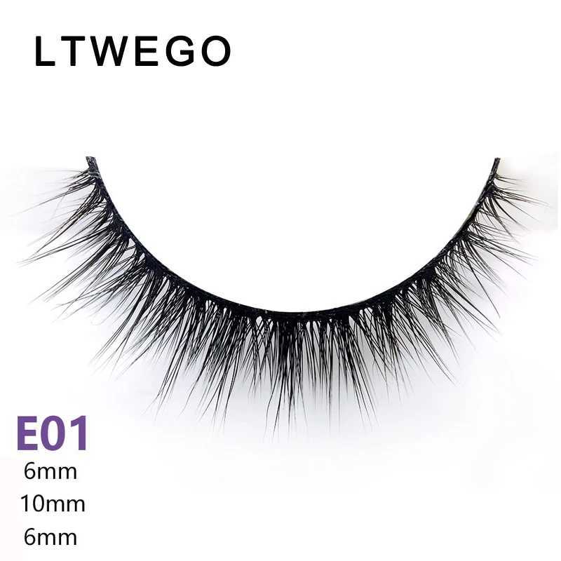 LTWEGO 5 pairs of fluffy artificial mint eyelashes natural long holiday eyelash extension hand rolled 3D eyelash makeupW241024