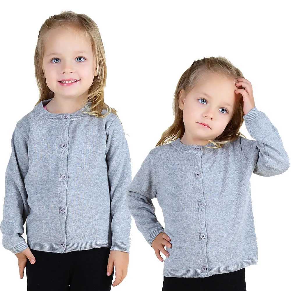 Childrens sweaters childrens cotton soft candy colored cardigans wool sweaters for boys and girls aged 1 to 9 white sweaters baby girls clothing W2410