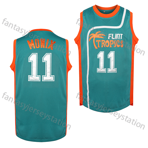 FLINT TROPICS #33 Embroidery Design Men's Basketball Jersey, Retro Breathable Round-neck Sleeveless Sports Training Uniform, Summer Party And Str