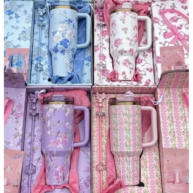 US Local Warehouse 40 oz Wicked Cups Stainless steel tumblers with handle and Straw 40oz Clean Slate Purple Stars Chocolate Gold Car Mugs new