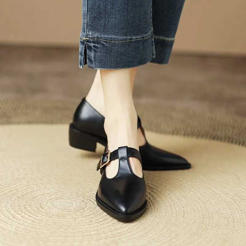 High Quality Womens Shoes Mary Janes Womens High Heels Summer Solid Color Fi Pointed Toes Sexy Office and Professional High Heels T241024