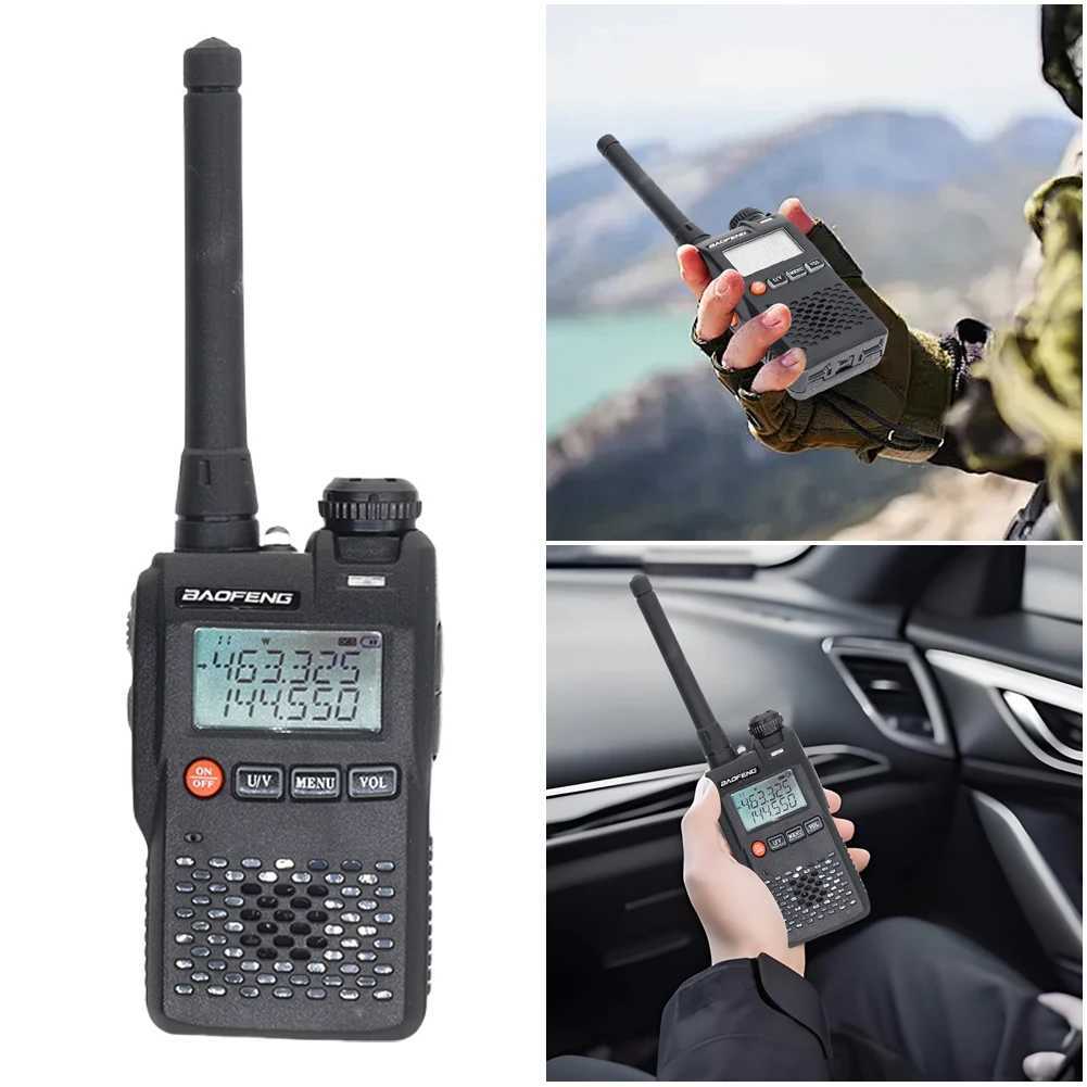 Interphone Baofeng UV-3R Mini Portable FM Radio 136-174MHz 400-470MHz Pocket Walkie Talkie Dual Display Ham FM Transceiver 99 Channel VOX Z241025