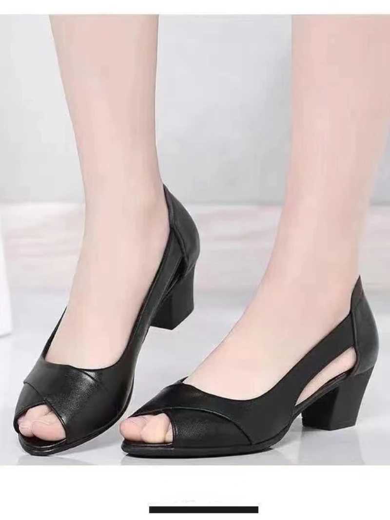 High Quality Womens shoes Peep Toe pump hollow high boots sandals boat shoes platform pump womens shoes open toe sandals T241024