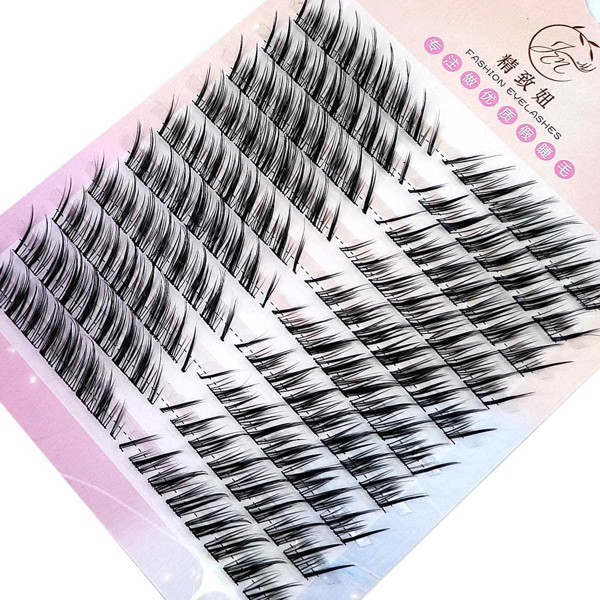 Mixed 3D fluffy single cluster eyelash extension subsection natural mink fox eye shadow effect makeup eyelash personal false eyelashW241024