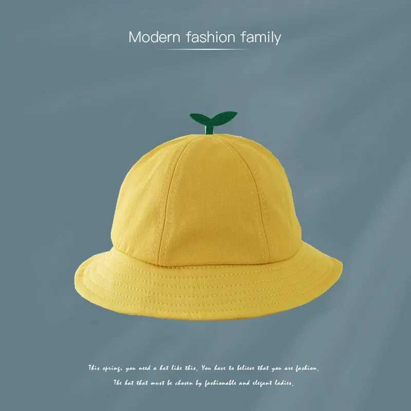 Sprout Hat Grass Children Bucket Hat New Children Hat Sunscreen Sun Hat 2023 Summer Baby Fisherman HatX241025