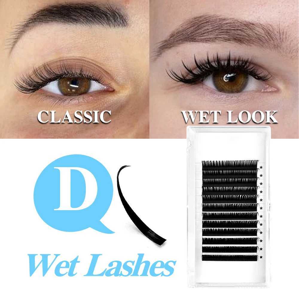 Wet eyelash extension 0.03mm 0.07mm pointed eyelash comic eyelash Wispy role-playing prefabricated Russian A-shaped natural eyelash productW241024