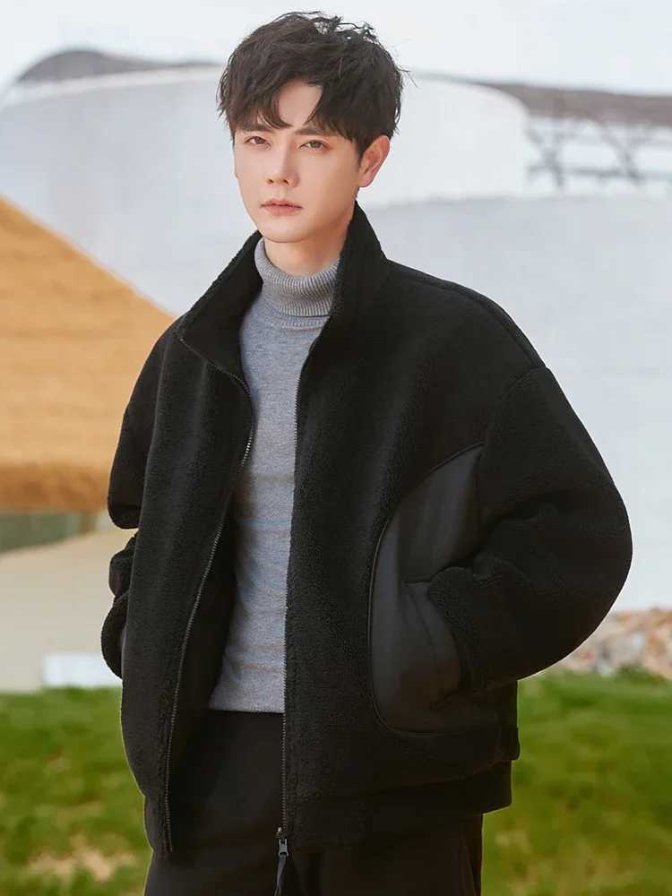 2024 Mens Autumn/Winter New Collection True Ramsworth Woolen Leather Jacket Mens Thick Loose Coat Mens Leather Casual Coat F457 W241024