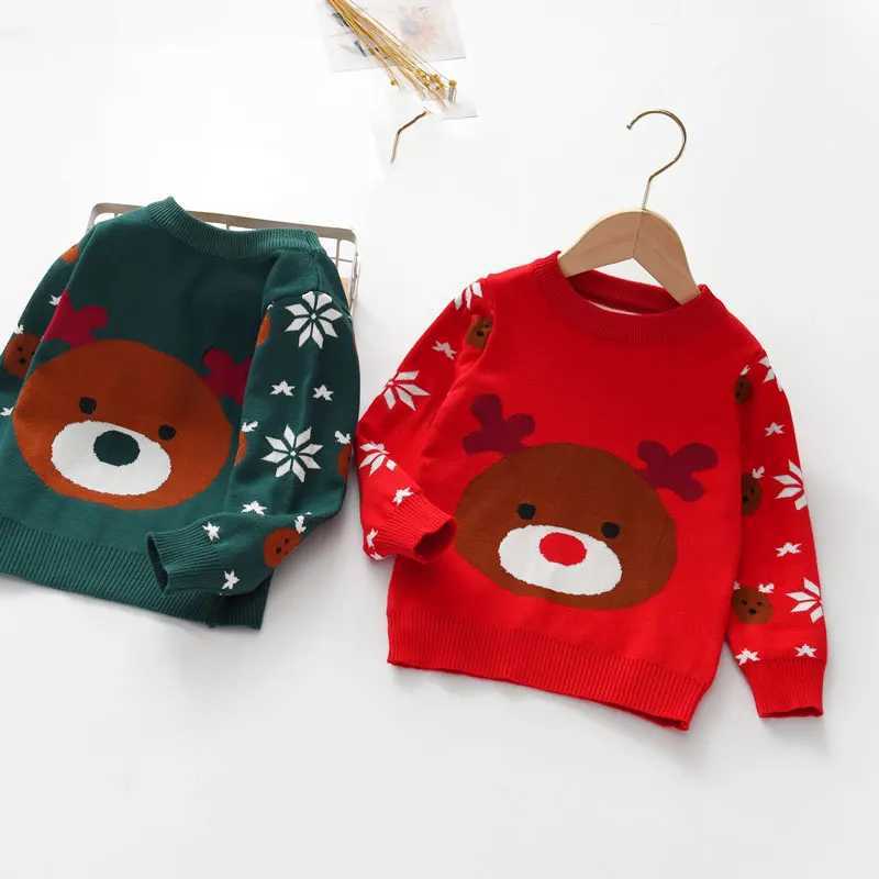 2022 Childrens Sweater Christmas Girls Winter Clothing Cardigan Girls Boys Parachute Childrens Knitted Jacket 1-8 Years W241025
