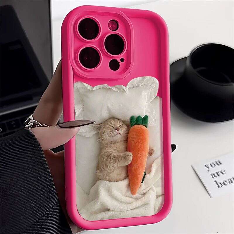Sleeping Cat Suitable for iPhone 16 Promax Apple 14 Por Phone Case 12/13 All Inclusive 11 Premium 15
