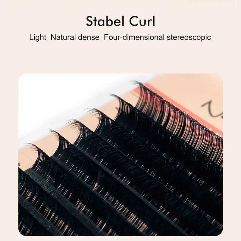L/L+/LC/LD/LU Curly False Eyelash Extension Matte Black 8-15mm Mixed PBT Mink Eyelash L M-shaped EyelashW241024