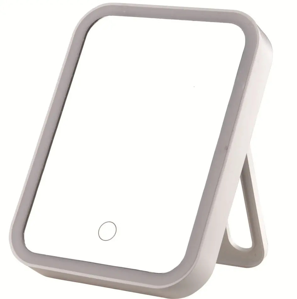 USB Compact LED Vanity Mirror with Touch Screen Dimming Makeup Not Rechargeable 241024