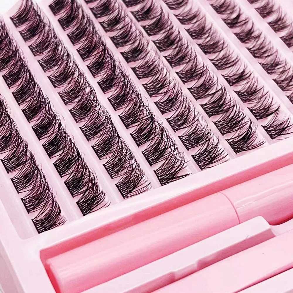 DIY eyelash cluster expansion kit 110 clusters single eyelash kit with adhesive fake eyelash cluster with tweetsW241024