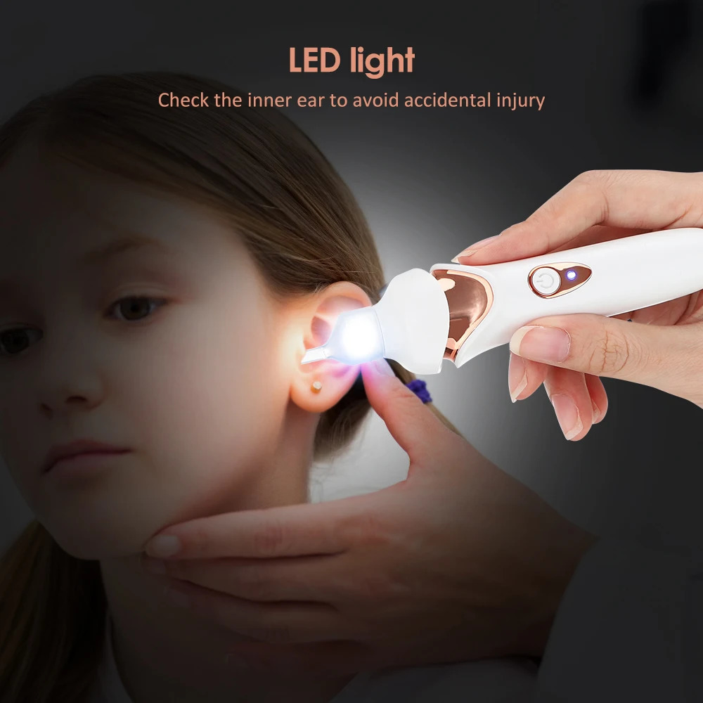 Luminous Electric Success Ear Spoon Rechargeable Ear Pick LED Light Visual Ear Cleaner Wax Removal Tool for Children Adults 241024