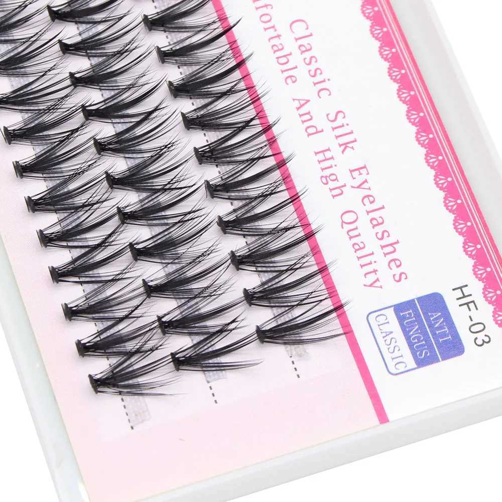 Moonlily 60 Bundle Silk Soft Mink Eyelash Extension Natural 3D Russian Volume Artificial Personal 20D Cluster Eyelash Makeup CiliaW241024