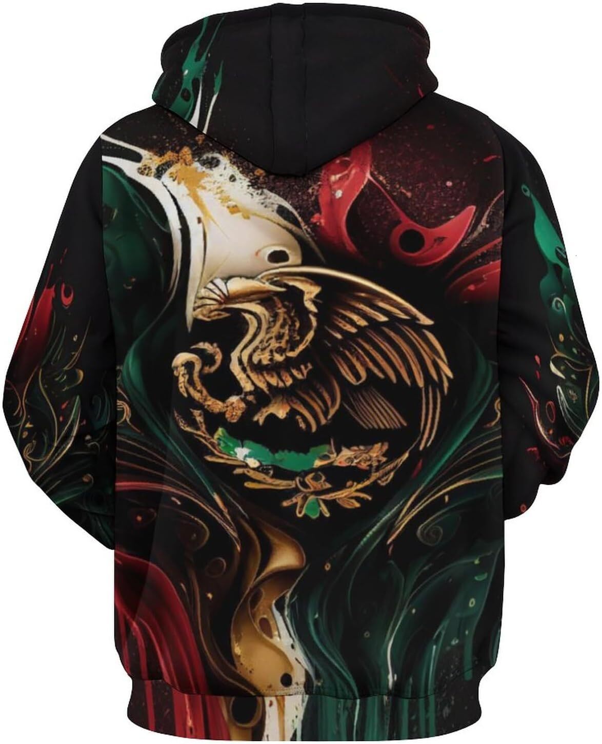 Hoodie for Mens Womens Men Women Long Sleeve Mexico Flag 3D Print Casual Hooded Pullover Graphic Hoodies sweatshirt Pullover Long Sleeve Fashionable a
