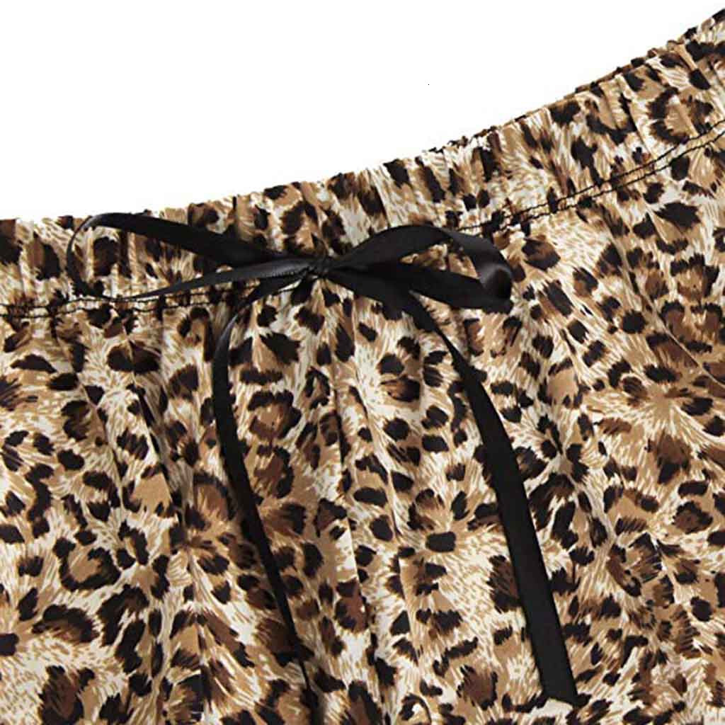 2025 New designer women s leopard print sleeveless shoulder strap sleepwear lace trimmed trend sleepwear shorts set sexy gerie sleepwear XL