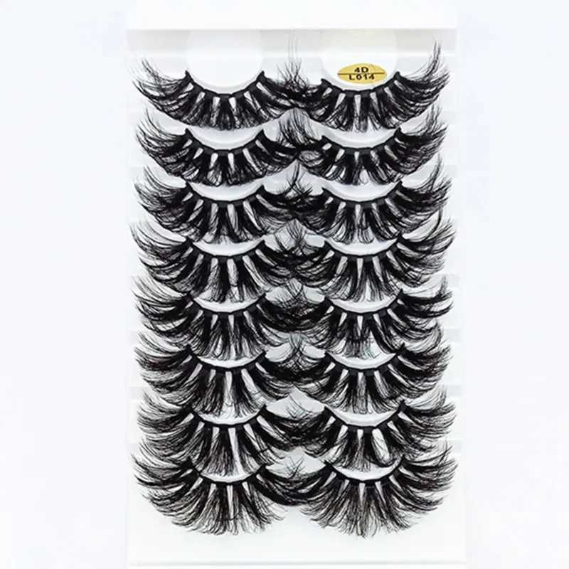 5/8 pairs of 25mm mint eyelashes 3D dramatic false eyelashes handmade fluffy eyelashes natural length 25mm eyelash extension makeupW241024