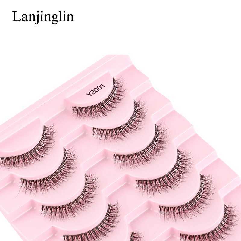 Natural Long 3/10 Pair 3D Mink Soft Wispy Fluffy False Eyelash Extension Makeup Tool False Eyelash Maquillaje C liosW241024
