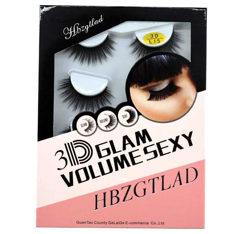 HBZGTLAD 4 pairs of natural false eyelashes false eyelashes long makeup 3D mint eyelashes extended eyelashesW241024