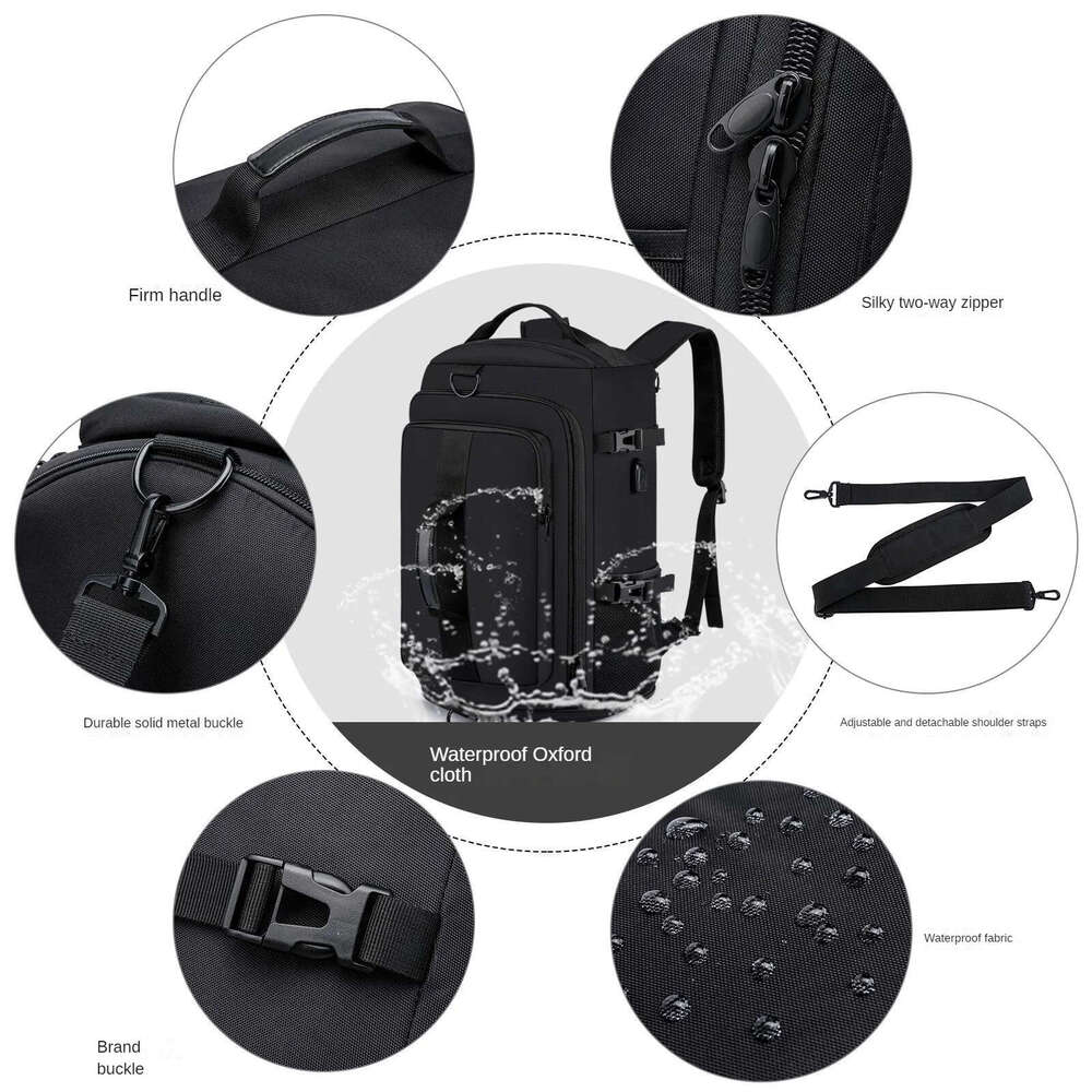 Multifunctional Leisure Mountaineering Fiess Backpack 50L Large Capacity Travel Handbag Can Hold A 19-Inch Laptop