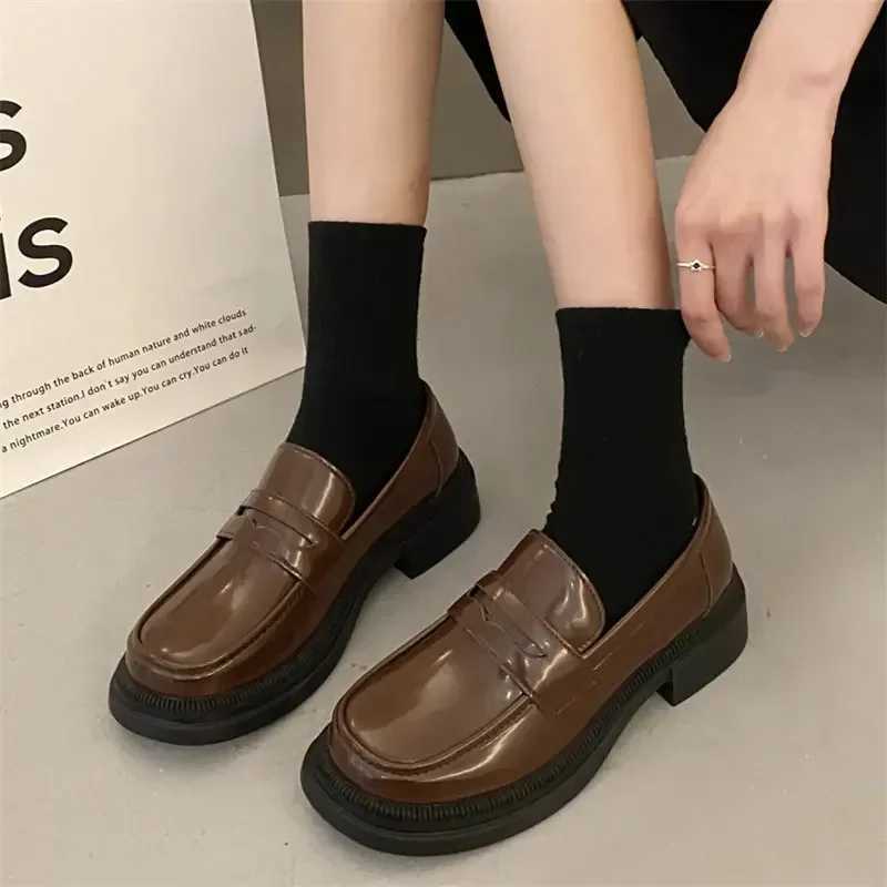 High Quality Brown Loafers Women Japanese School Students JK Uniform Shoes Round Toe Women Girls Round Toe Lolita Cosplay Shoes Size 42 T241024