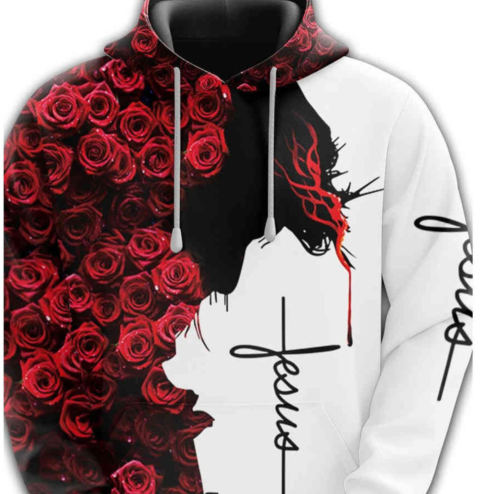 Hoodie for Mens Womens Unisex Hoodie 3D Print Christain Jesus Lovers Pullover Hooded Sweatshirt Hoodies With Big Pockets Make-believe fashion Pullover